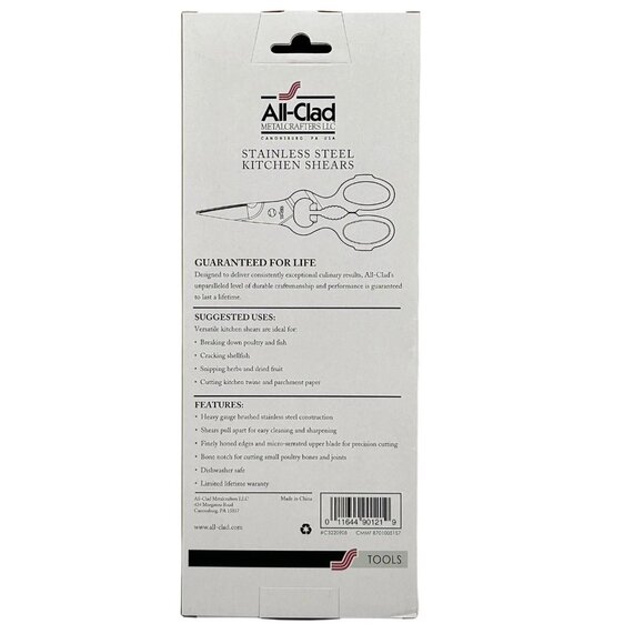 ALL-CLAD Stainless Steel Kitchen Shears Heavy-duty Design for Long-Lasting Durab - Picture 4 of 8